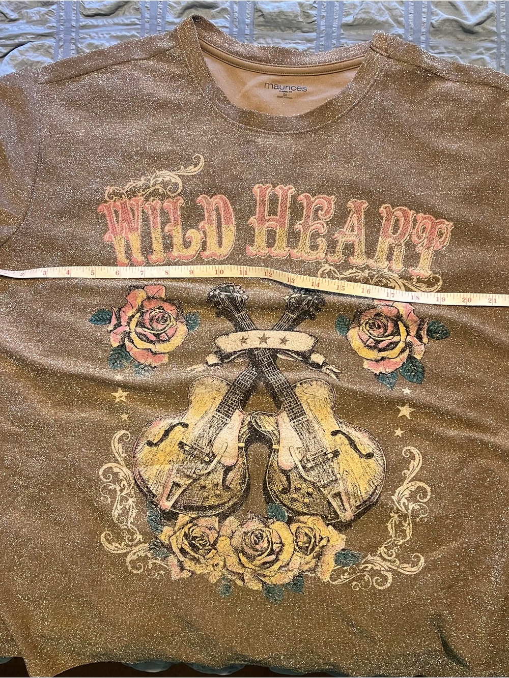 Maurices Shimmery Bronze Metallic Tee